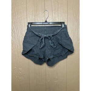 Patagonia Women's Whole Weave Tasmanian Black‎ Shorts XS Tie Waist Elastic